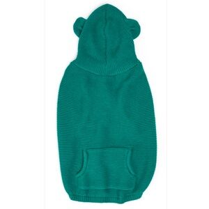 New Teddy hoodie green dog sweater M